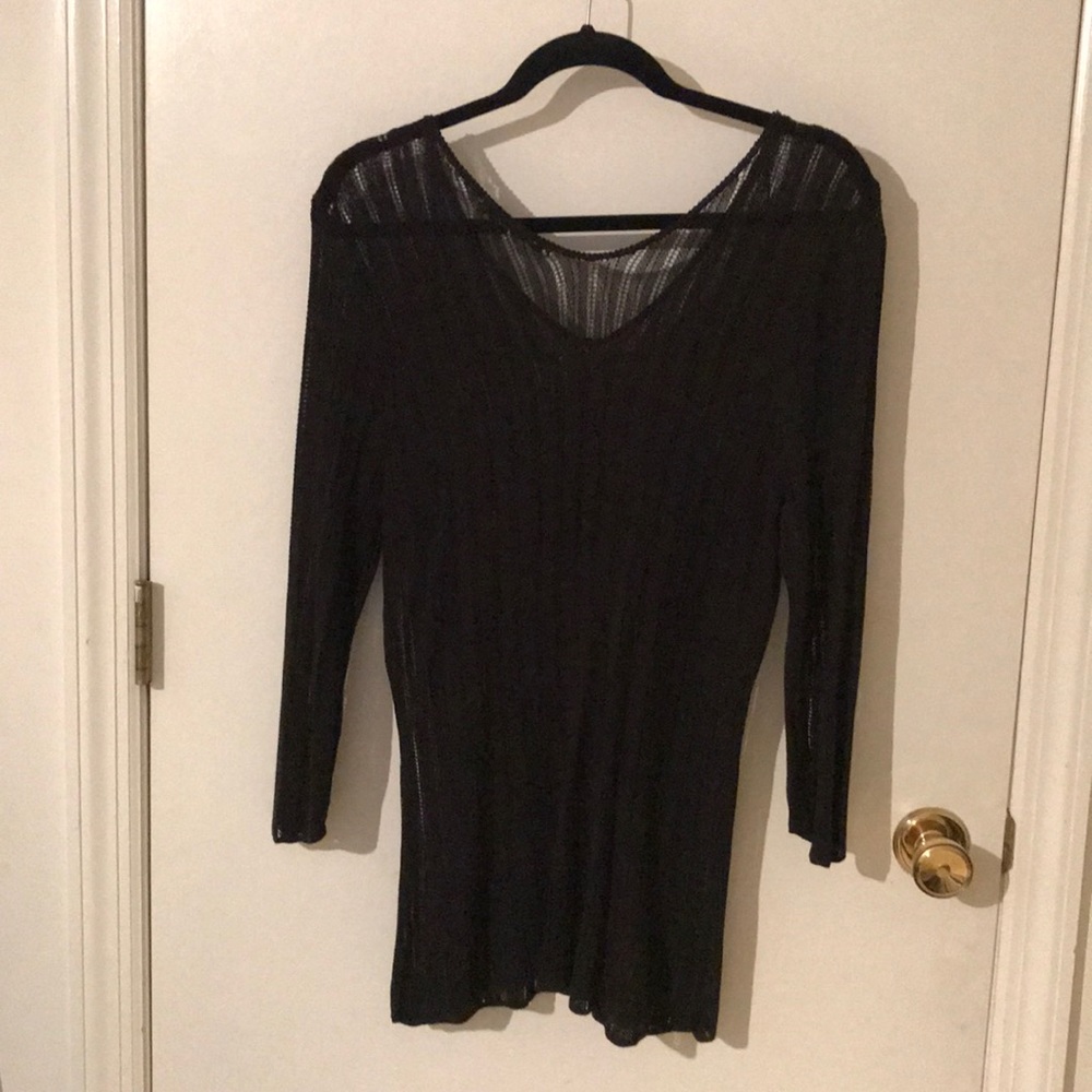 Eight Eight Eight black sheer light weight knit sweater